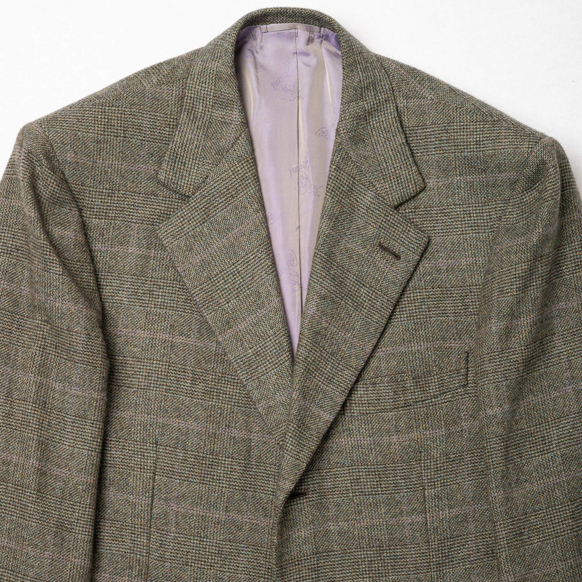Green/Purple Patterned Cashmere Blazer (EU 52)