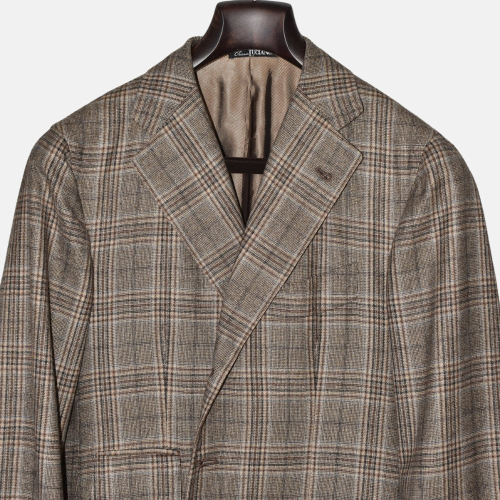 Multicolored Checked Virgin Wool Blazer
