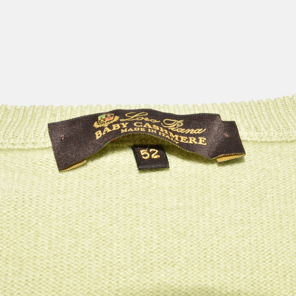 Green V-Neck Cashmere Sweater (EU 52)