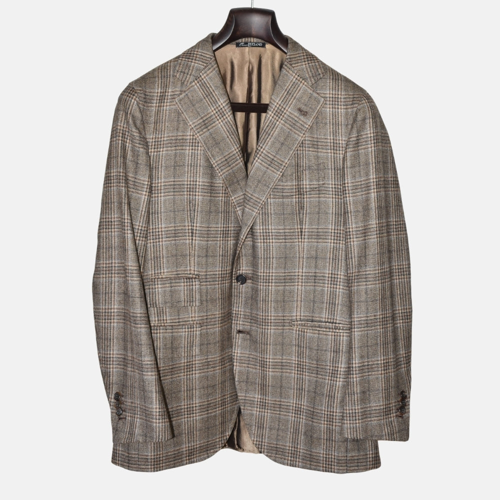 Multicolored Checked Virgin Wool Blazer