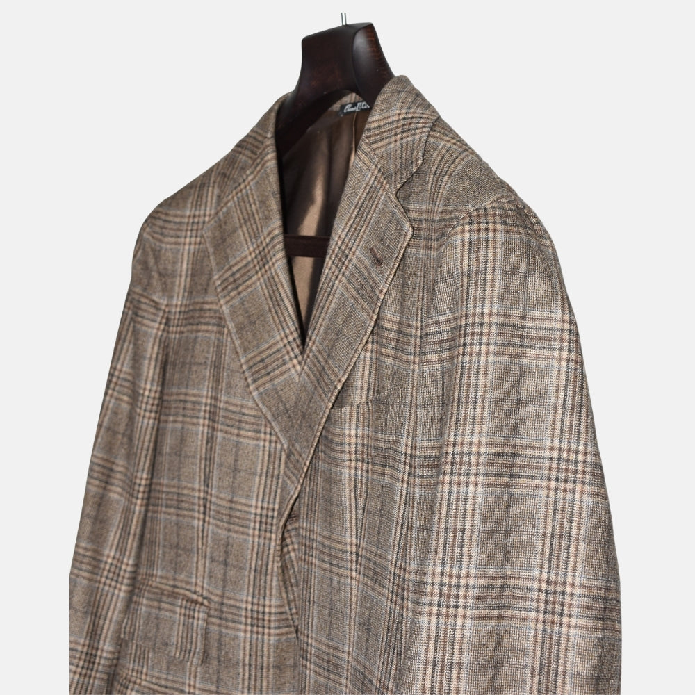 Multicolored Checked Virgin Wool Blazer
