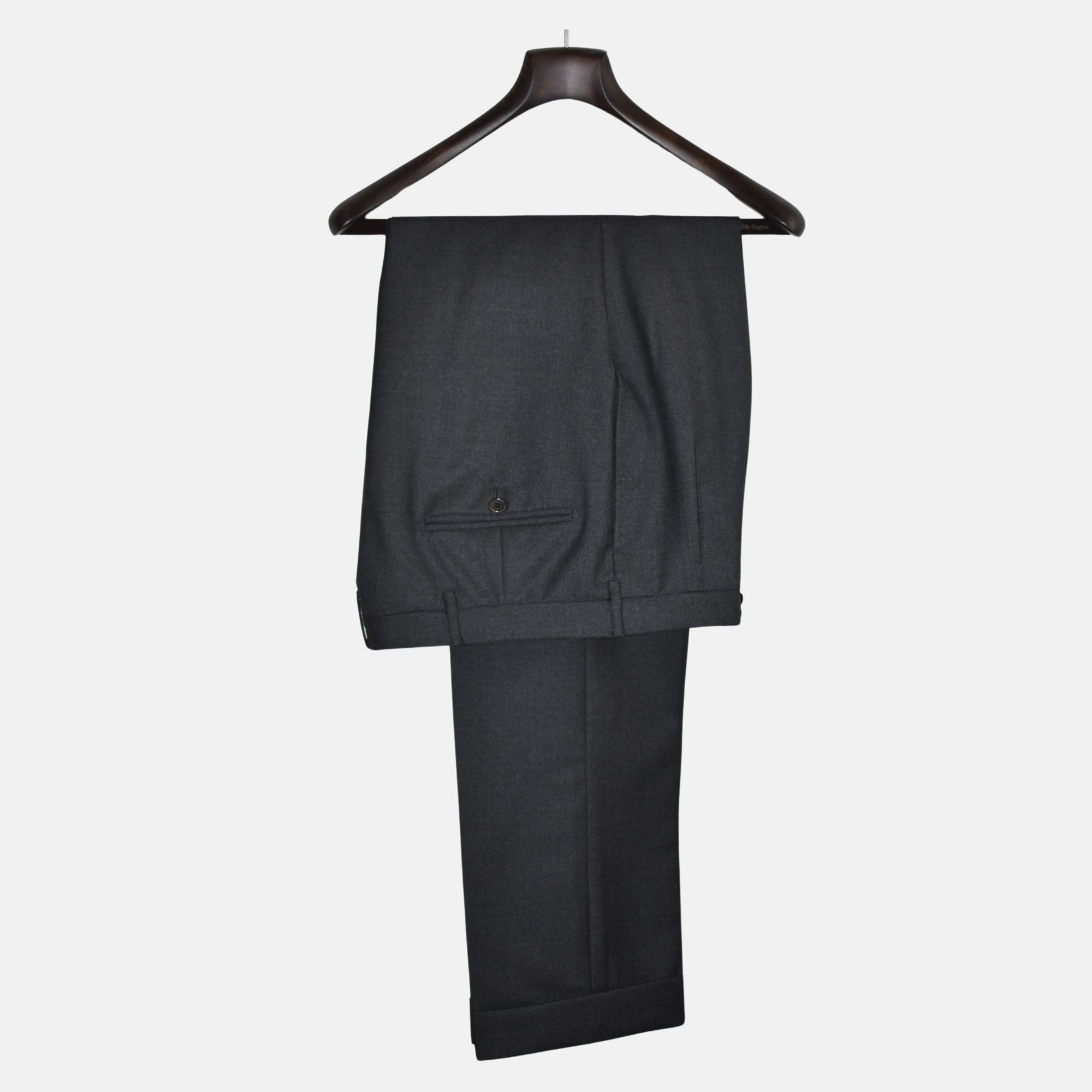 Charcoal Double Breasted Suit made of Wool (EU 52L)