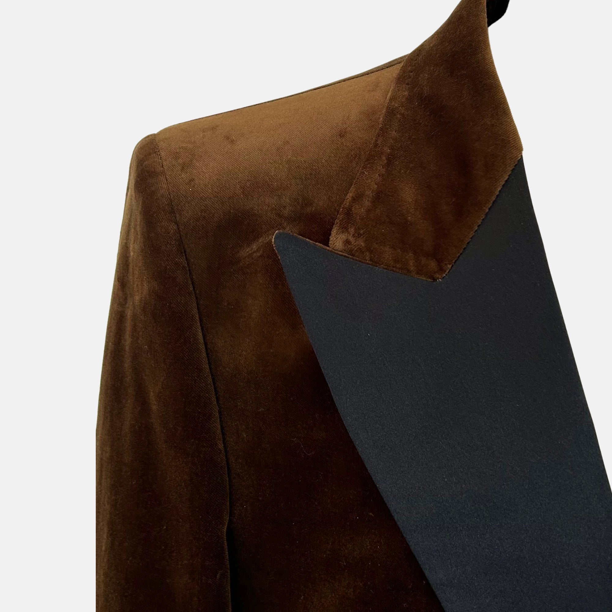 Mocha Velvet Blazer made of Cotton (EU 48)