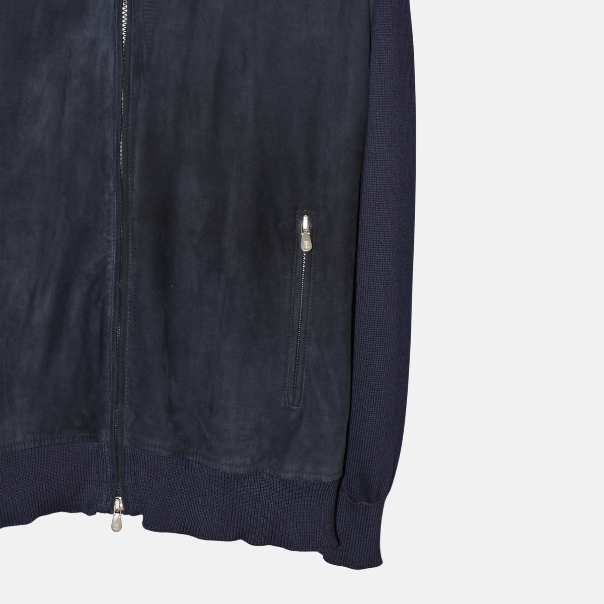 Blue Suede Cardigan (M)
