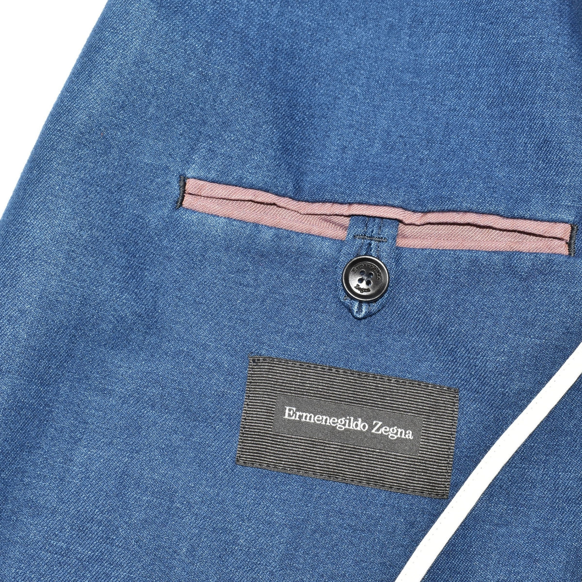 Blue Denim Blazer made of Cotton (EU 50)