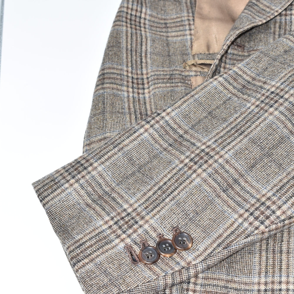 Multicolored Checked Virgin Wool Blazer