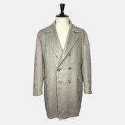 Greige Coat made of Cashmere/Mink/Silk (EU 54)