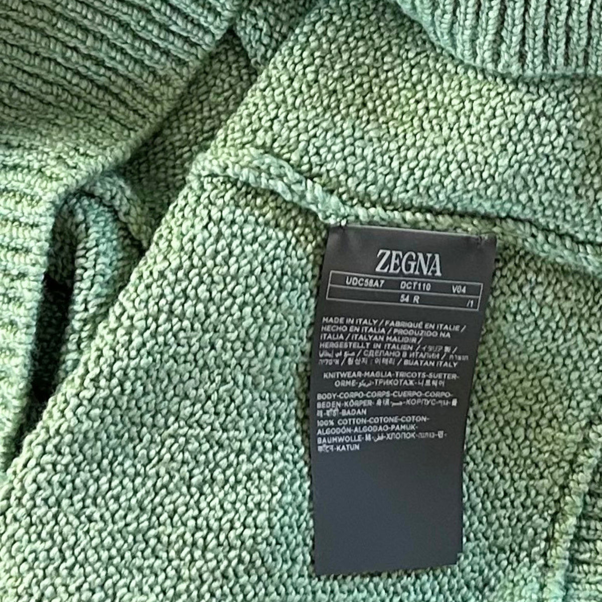 Grüner Pullover aus Baumwolle (EU 54)