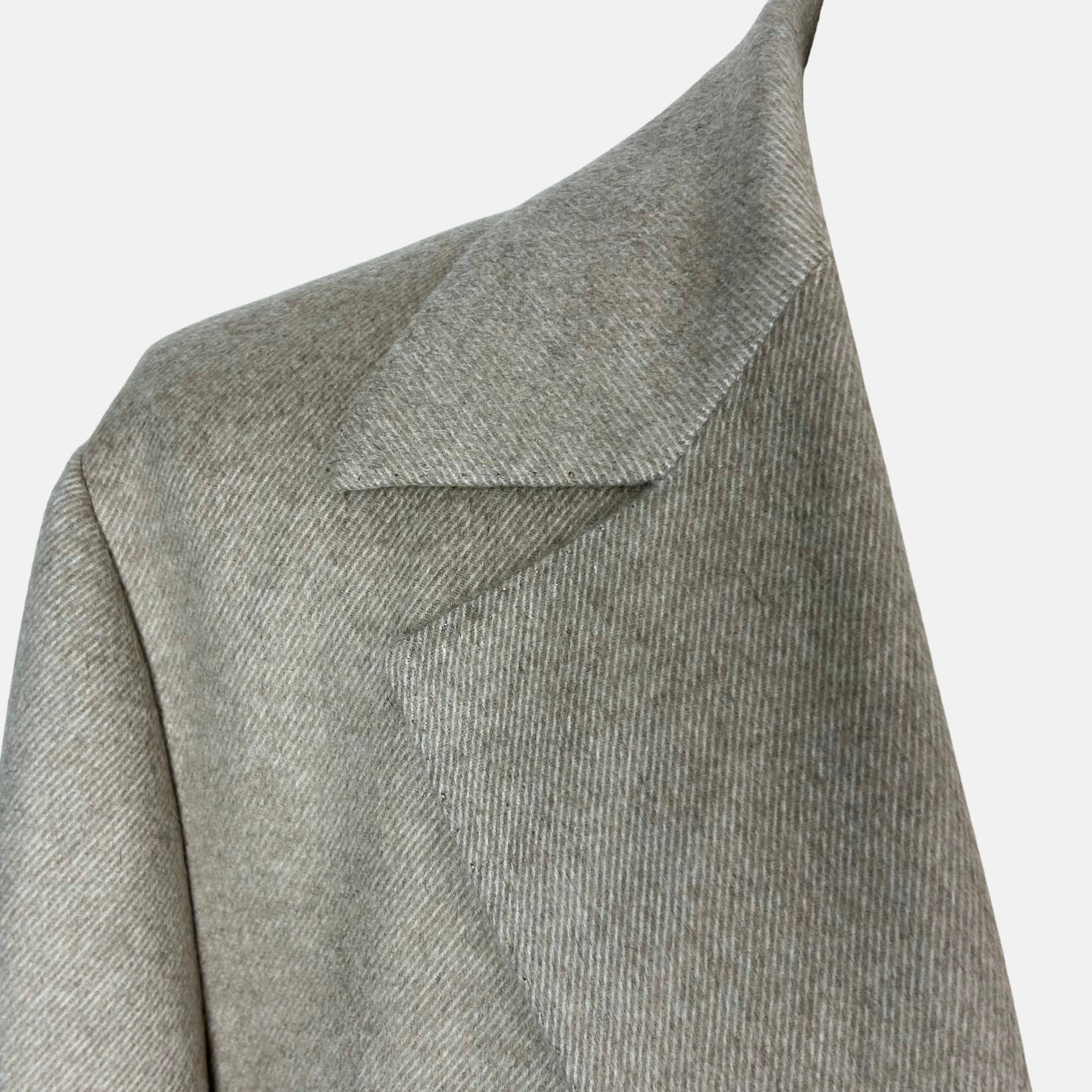 Greige Coat made of Cashmere/Mink/Silk (EU 54)