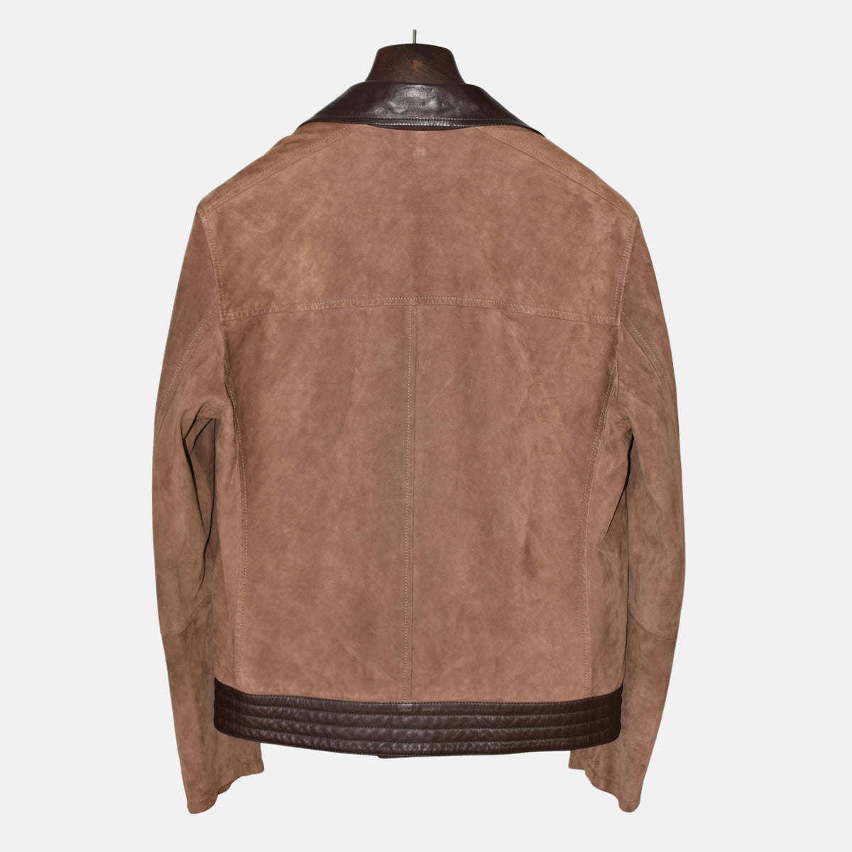 Brown Biker Leather Jacket (M)