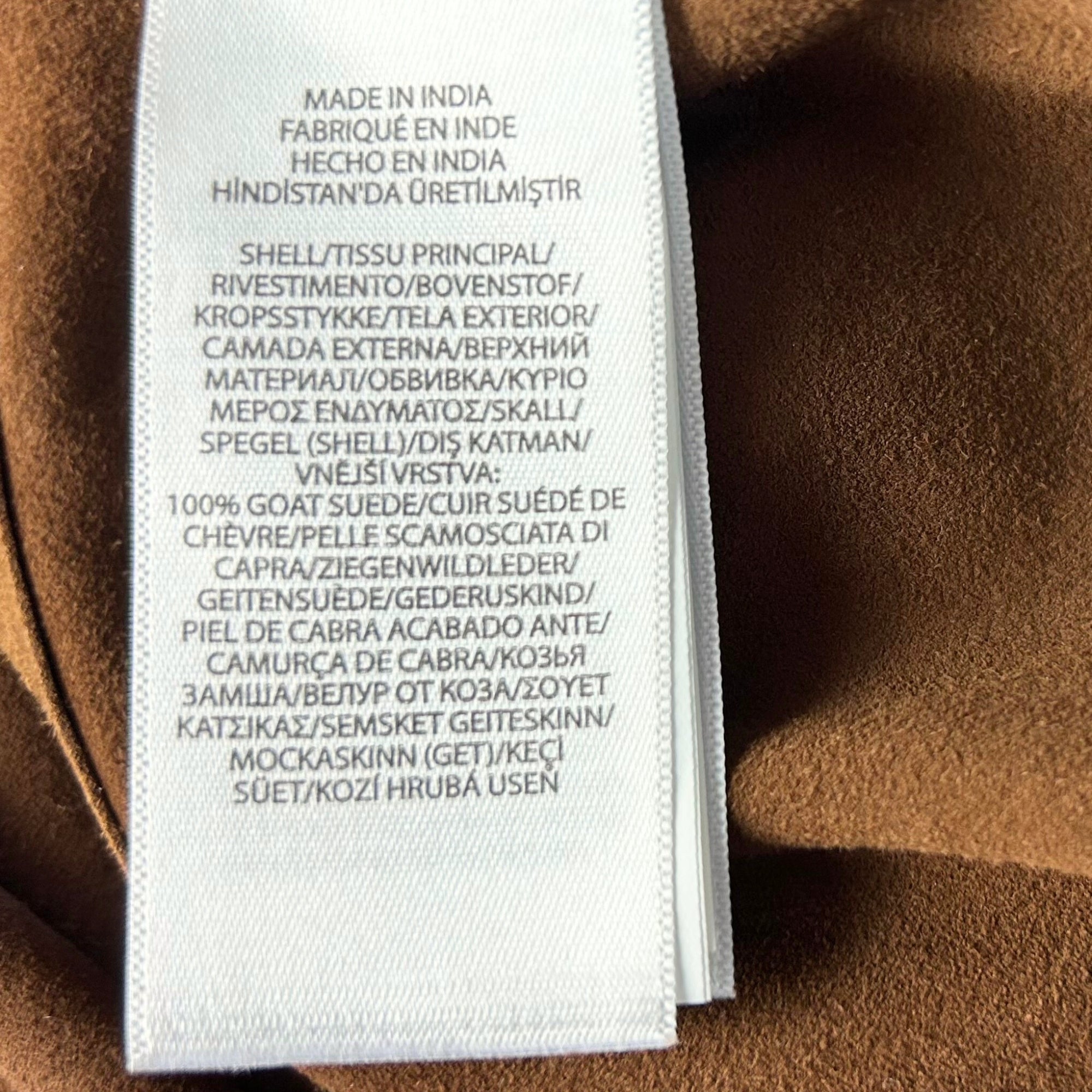 Brown Shirt Jacket made of Goat Suede (XL)