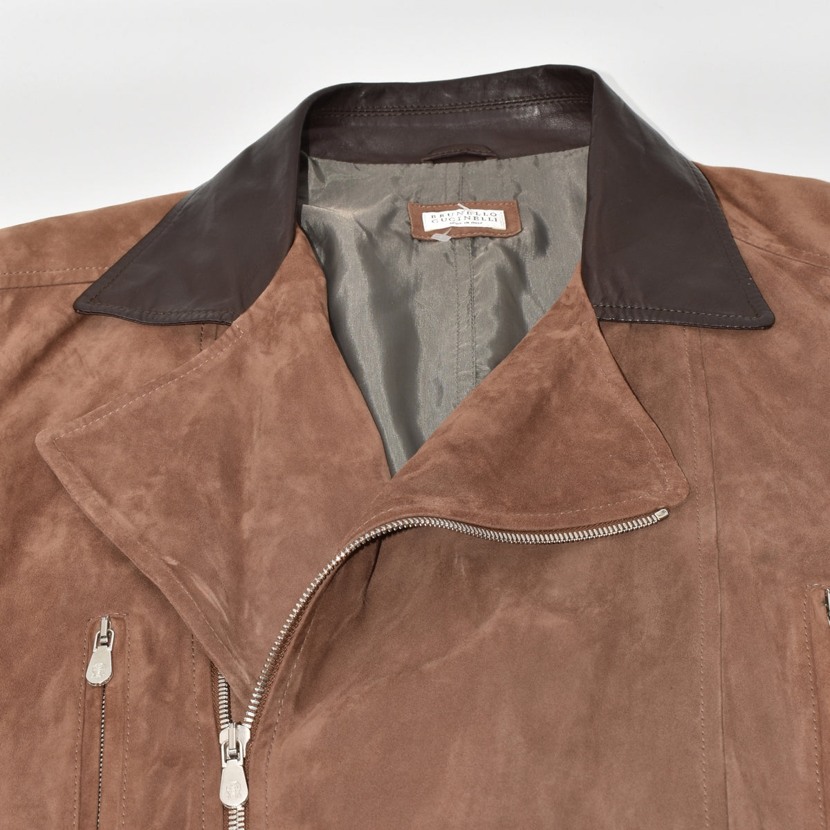 Brown Biker Leather Jacket (M)