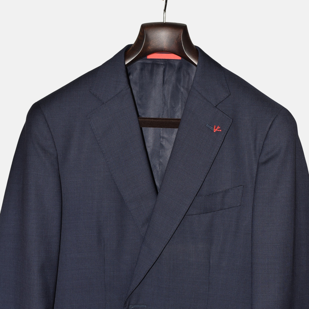 Marineblauer Blazer aus Wolle (120er) (EU 52)