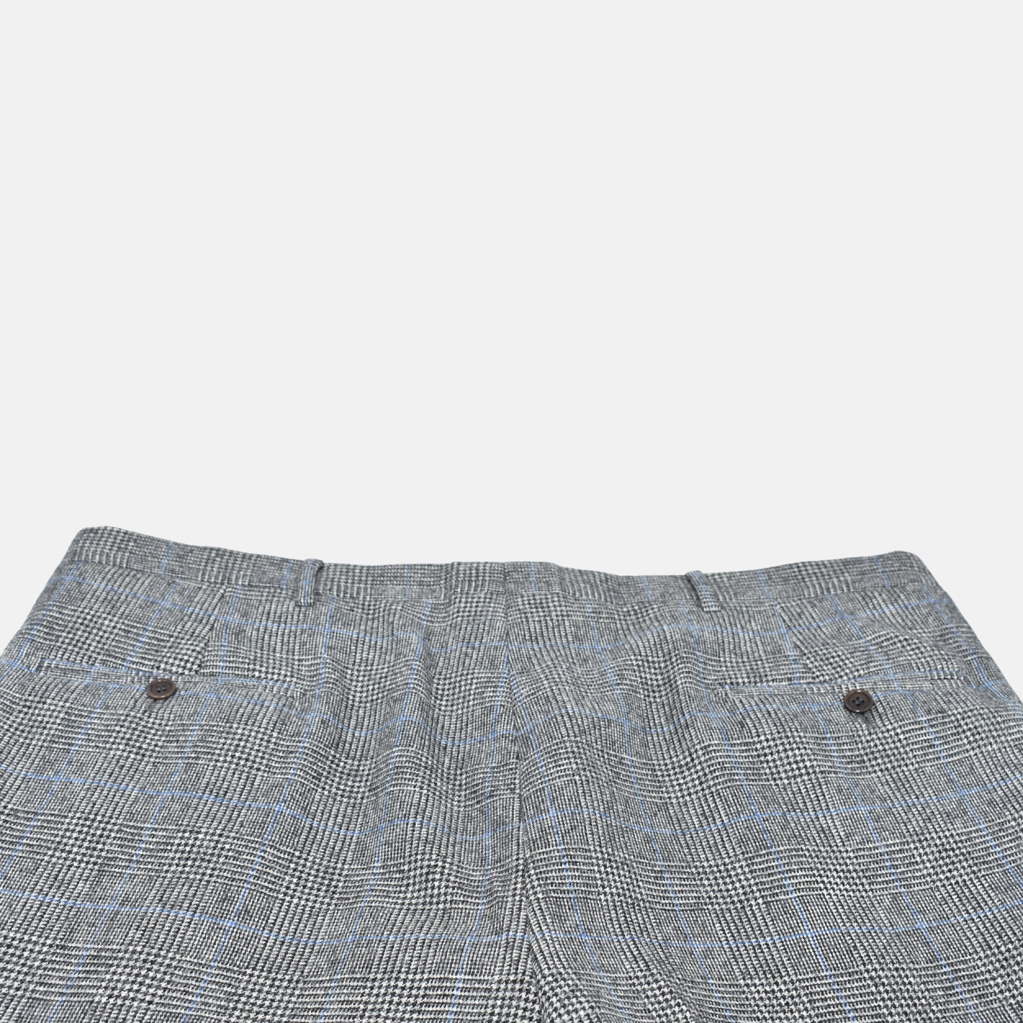 Multicoloured Checkered 3 Pcs. Suit made of Wool (EU 52L)