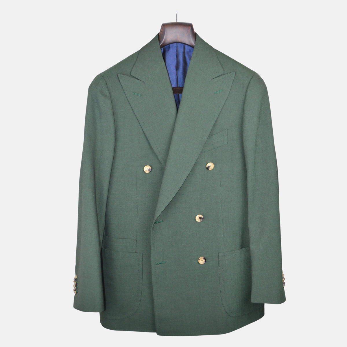 Grüner Zweireiher aus Wolle/Mohair (EU 46)