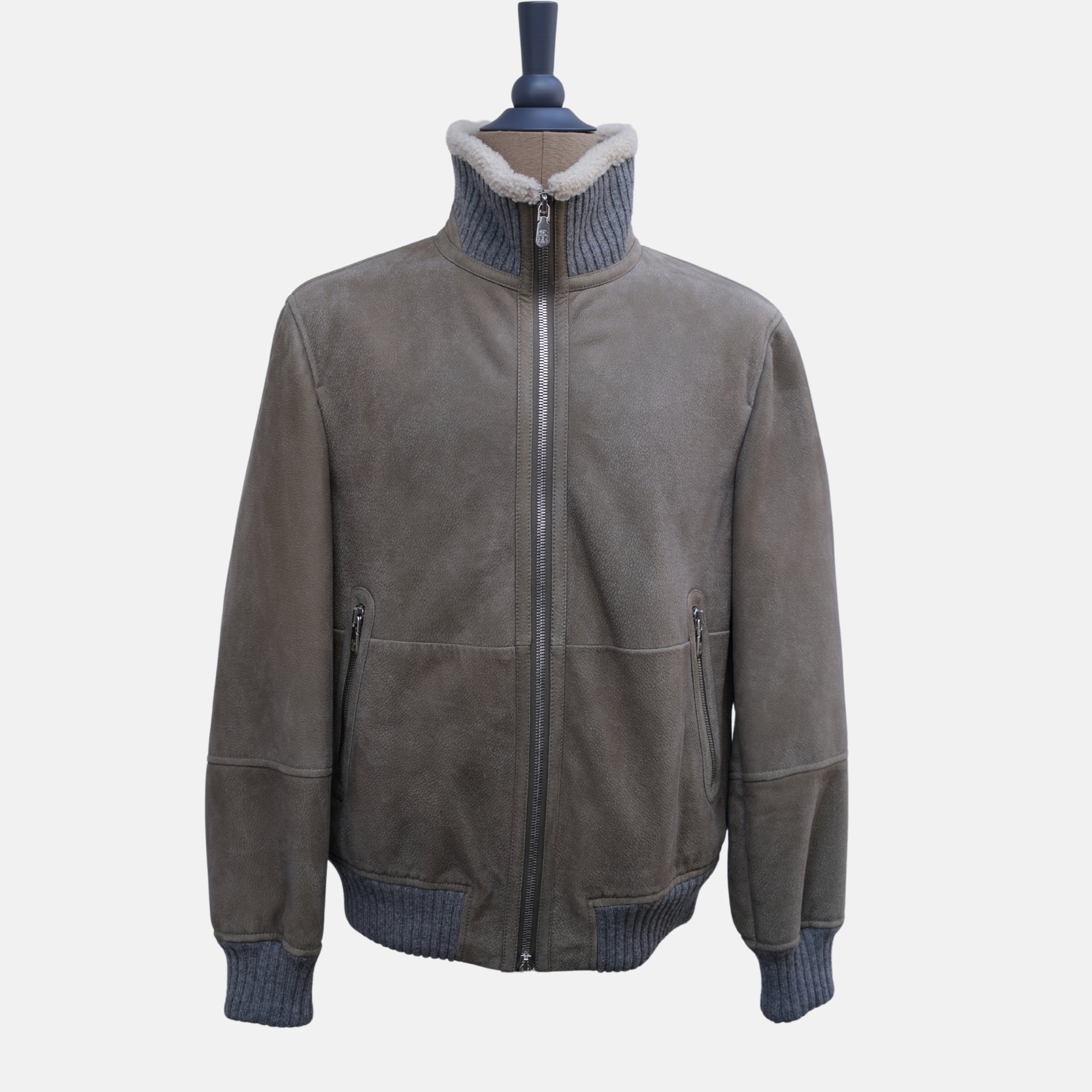 Grey Shearling Jacket (M)