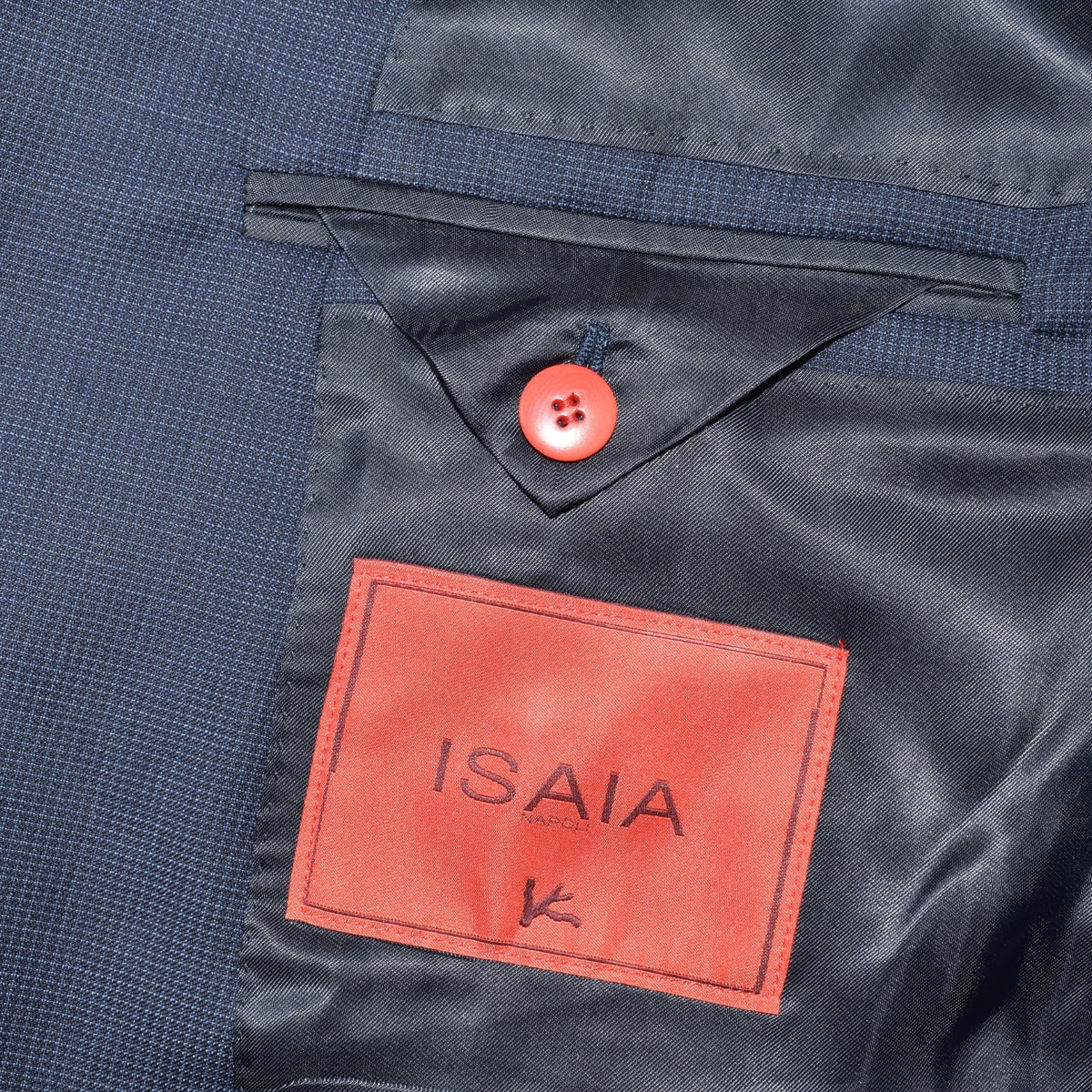 Marineblauer Blazer aus Wolle (120er) (EU 52)