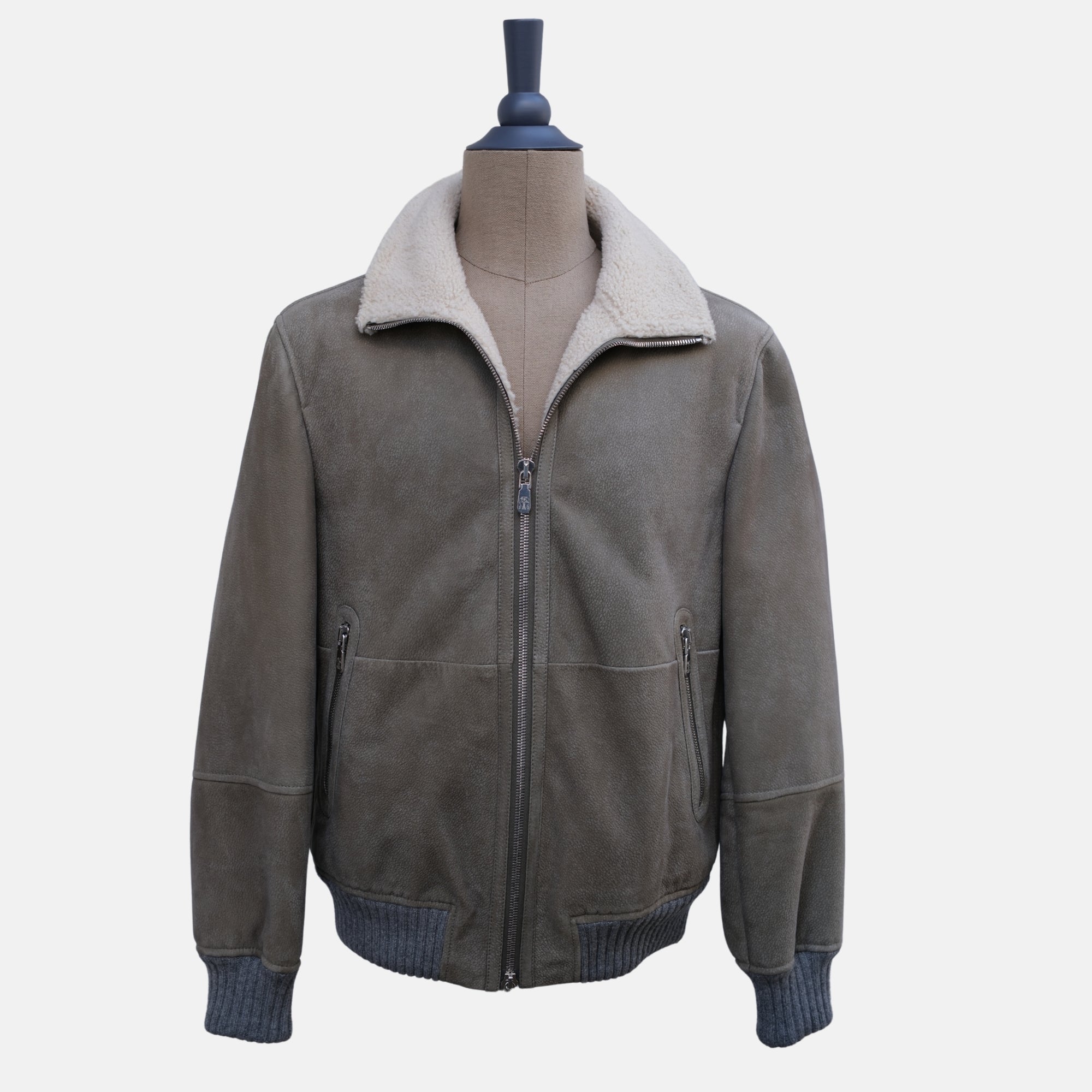 Grey Shearling Jacket (M)
