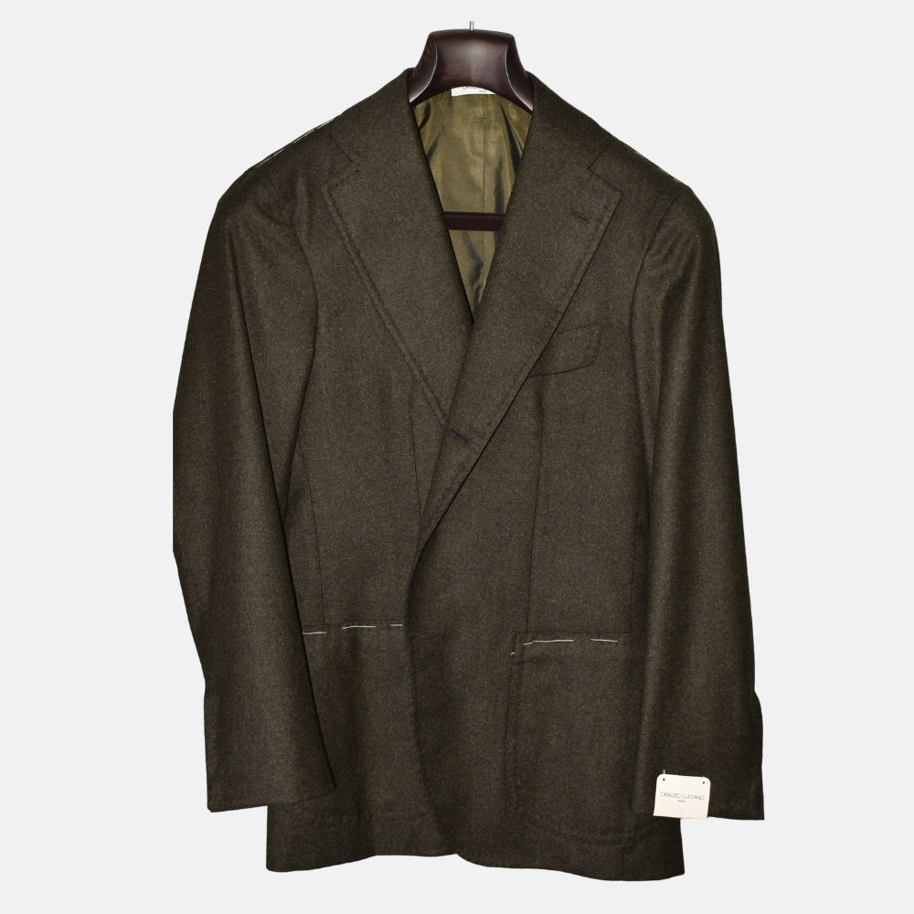 Dunkelgrüner Blazer aus Wolle (EU 46)