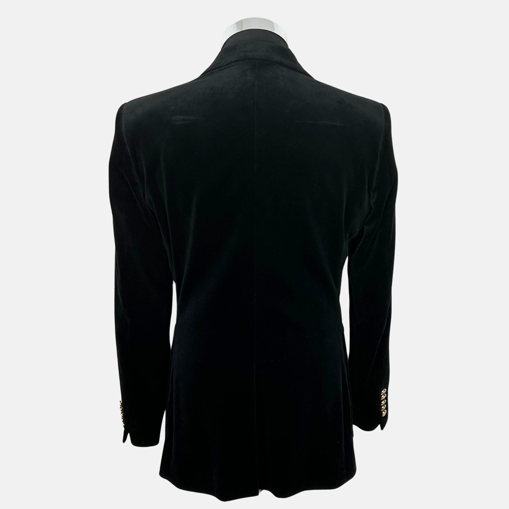 Black Velvet Blazer made of Cotton (EU 46, EU 48)