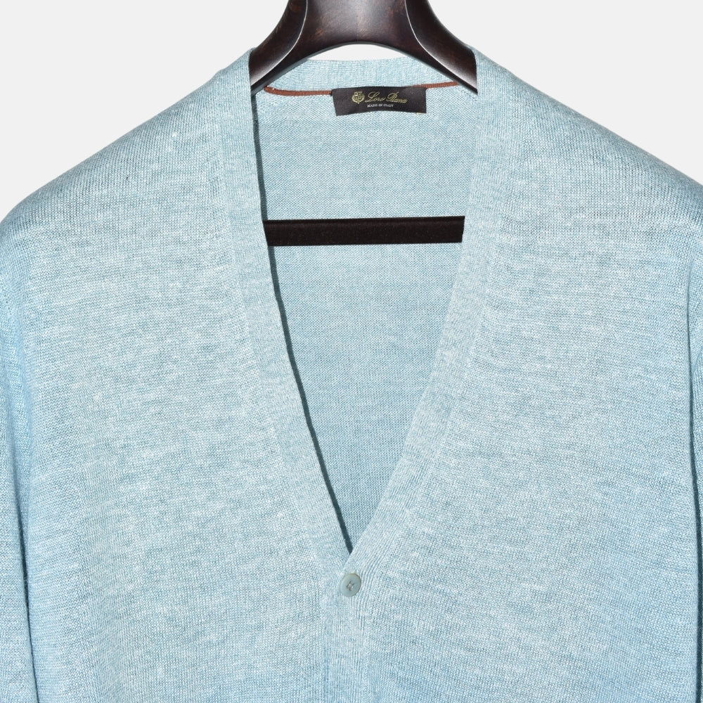 Light Blue Cardigan made of Linen/Silk (EU 52)