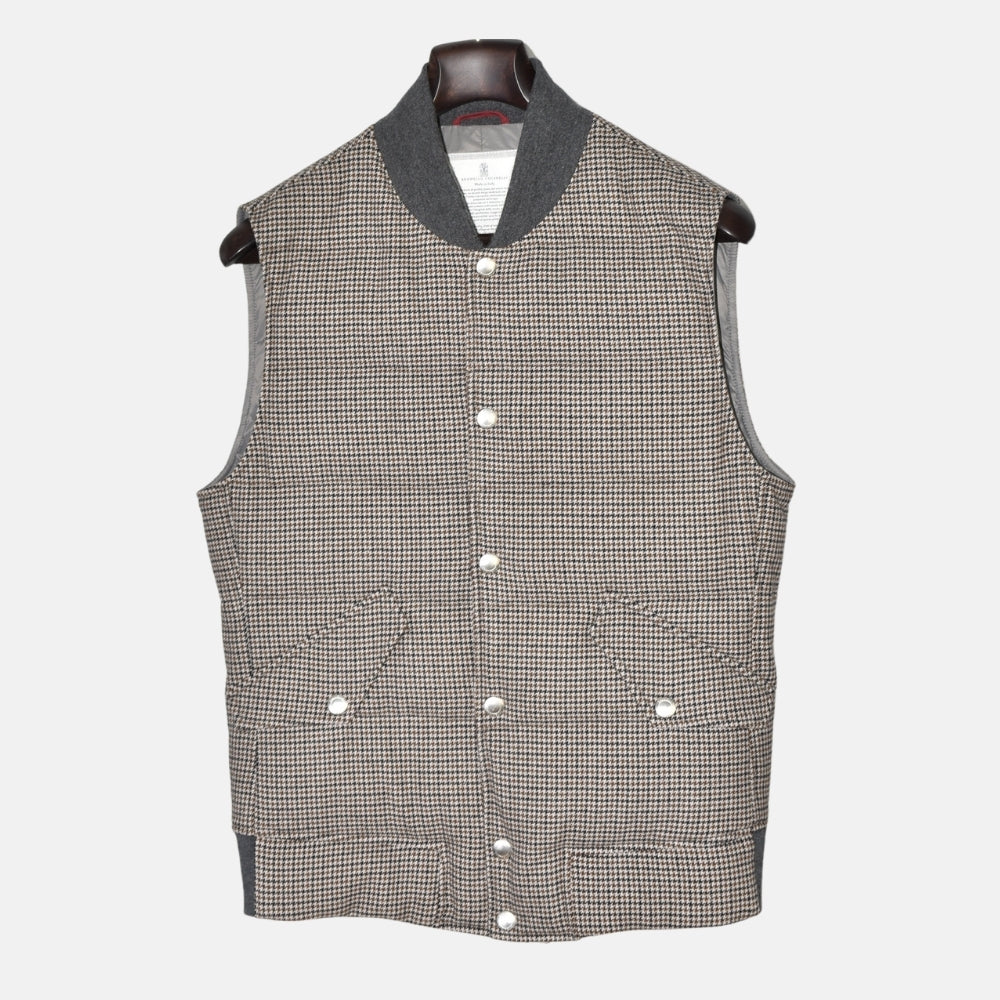 Multicolor Down Vest made of Wool/Cashmere (M)