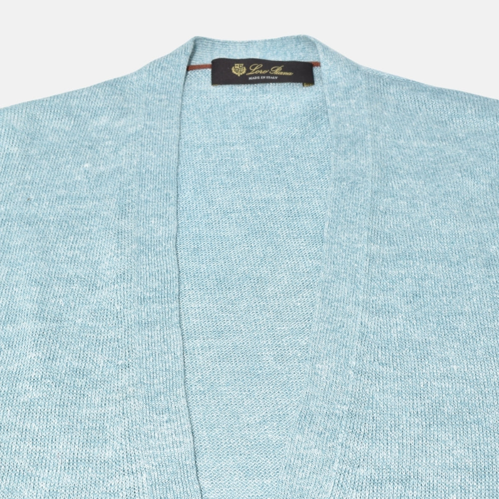 Light Blue Cardigan made of Linen/Silk (EU 52)