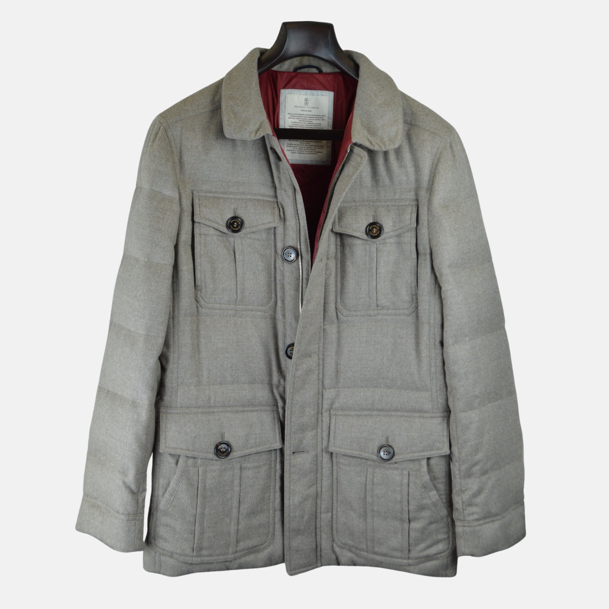 Taupe/Grey Jacket made of Cashmere (M)