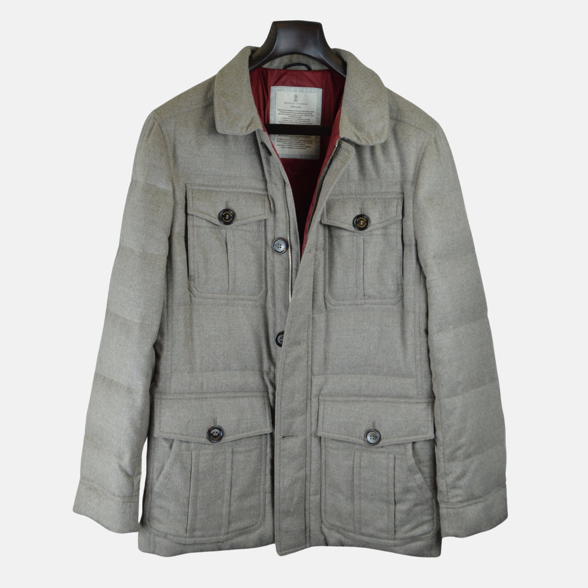 Taupe/Grey Jacket made of Cashmere (M)