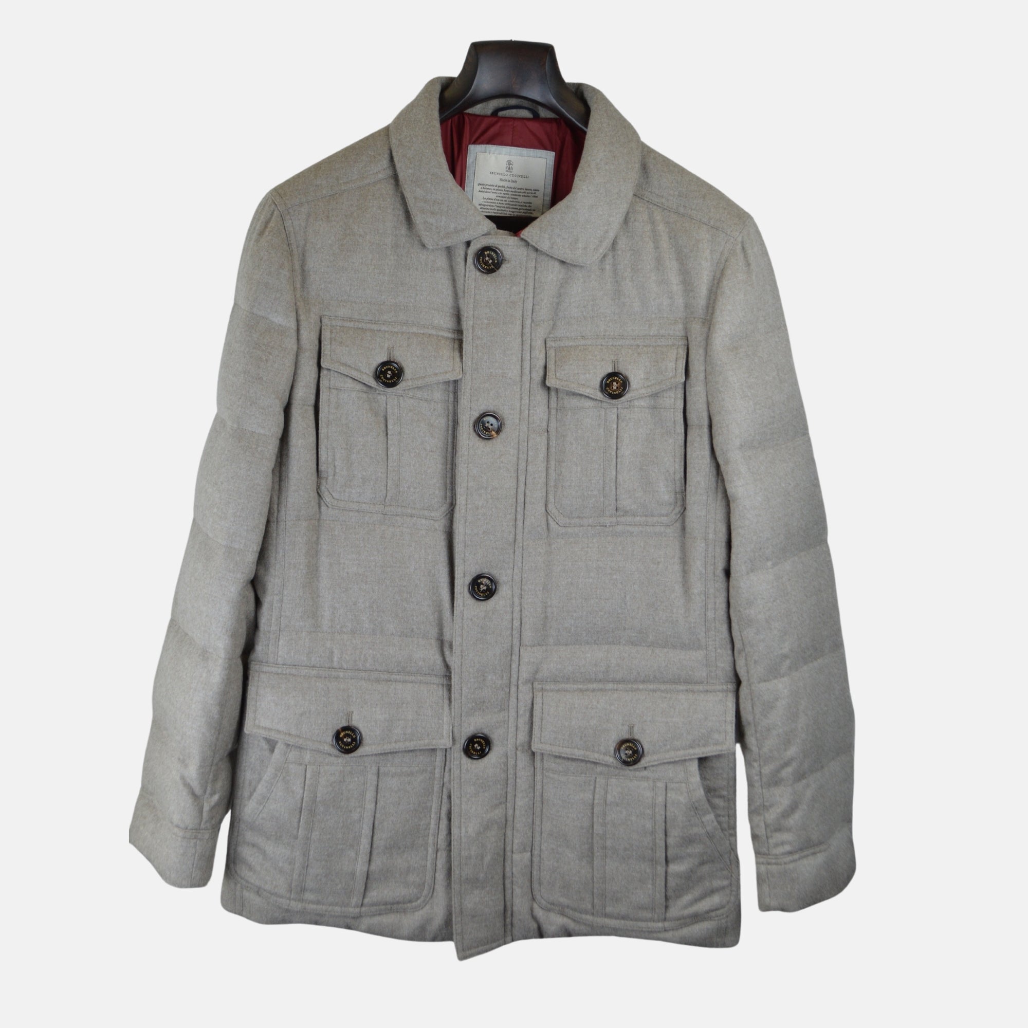 Taupe/Grey Jacket made of Cashmere (M)