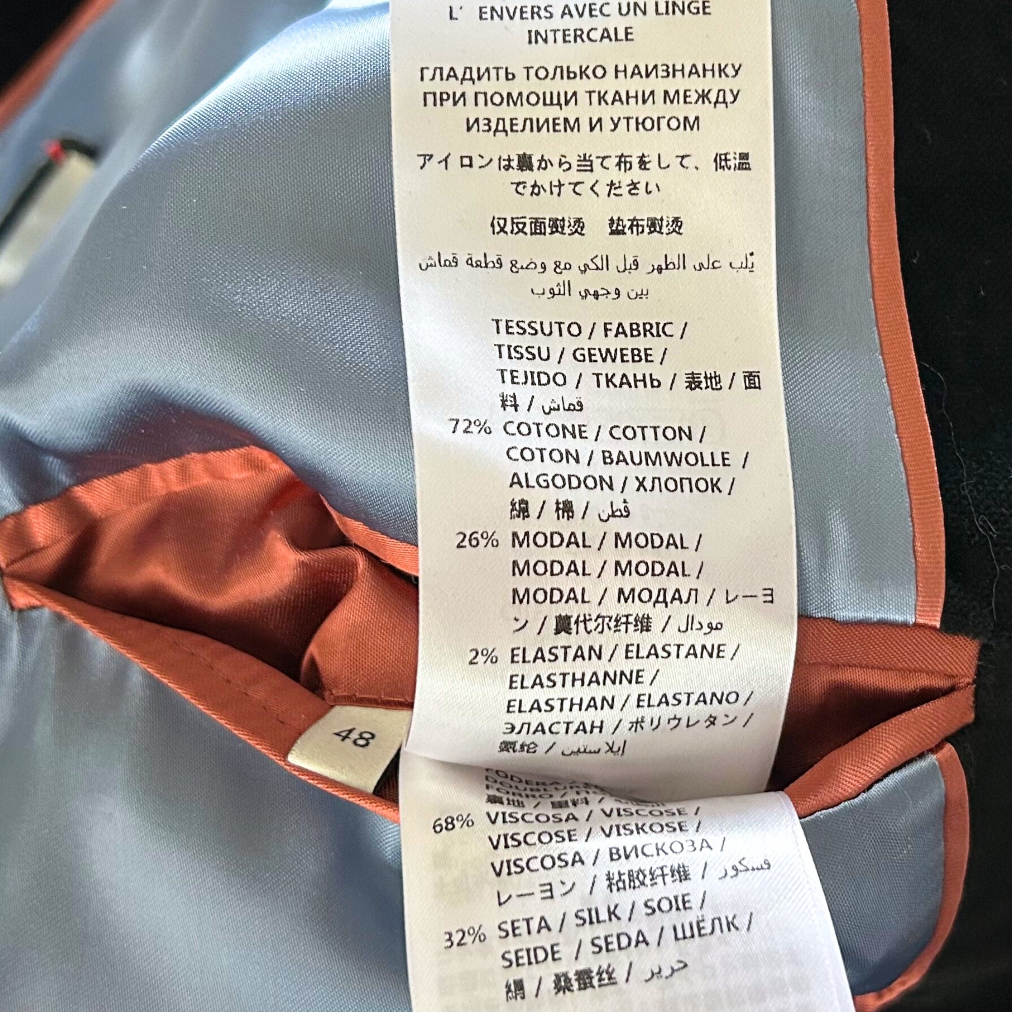 Black Velvet Blazer made of Cotton (EU 46, EU 48)