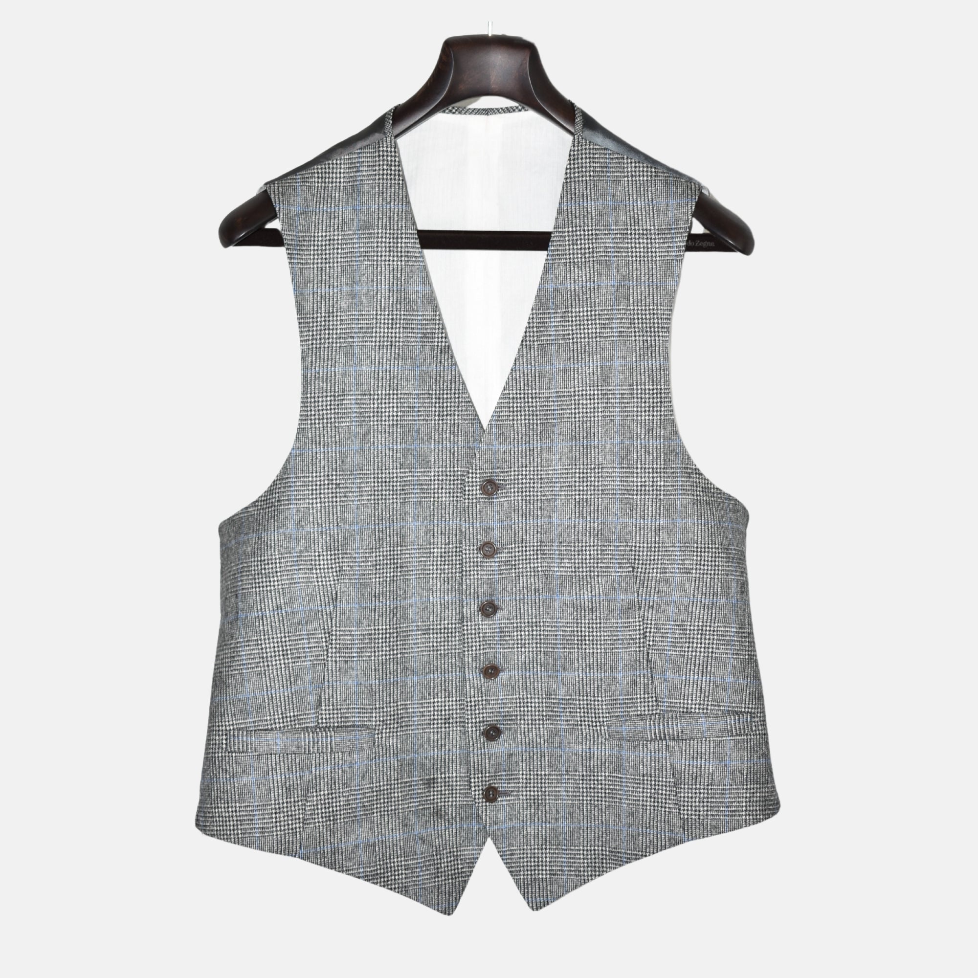 Multicoloured Checkered 3 Pcs. Suit made of Wool (EU 52L)