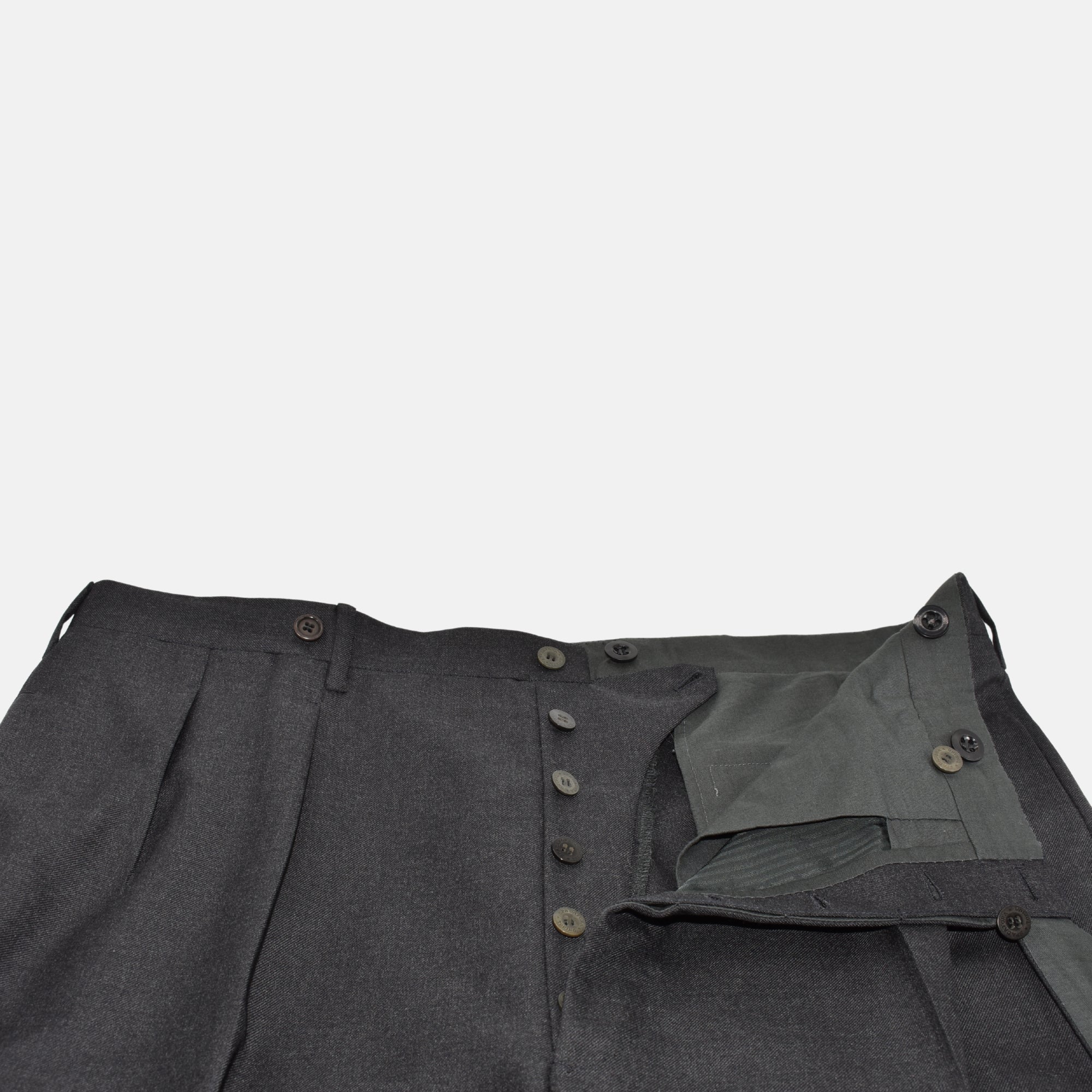 Charcoal Double Breasted Suit made of Wool (EU 52L)