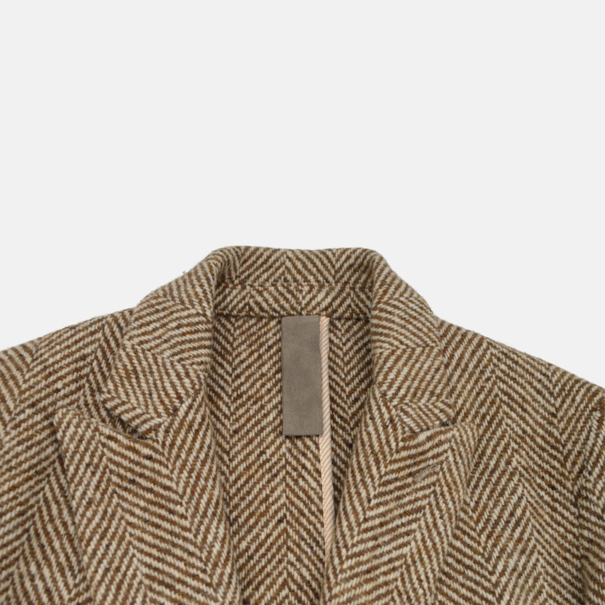 Beige Patterned Coat made of Wool (EU 50)