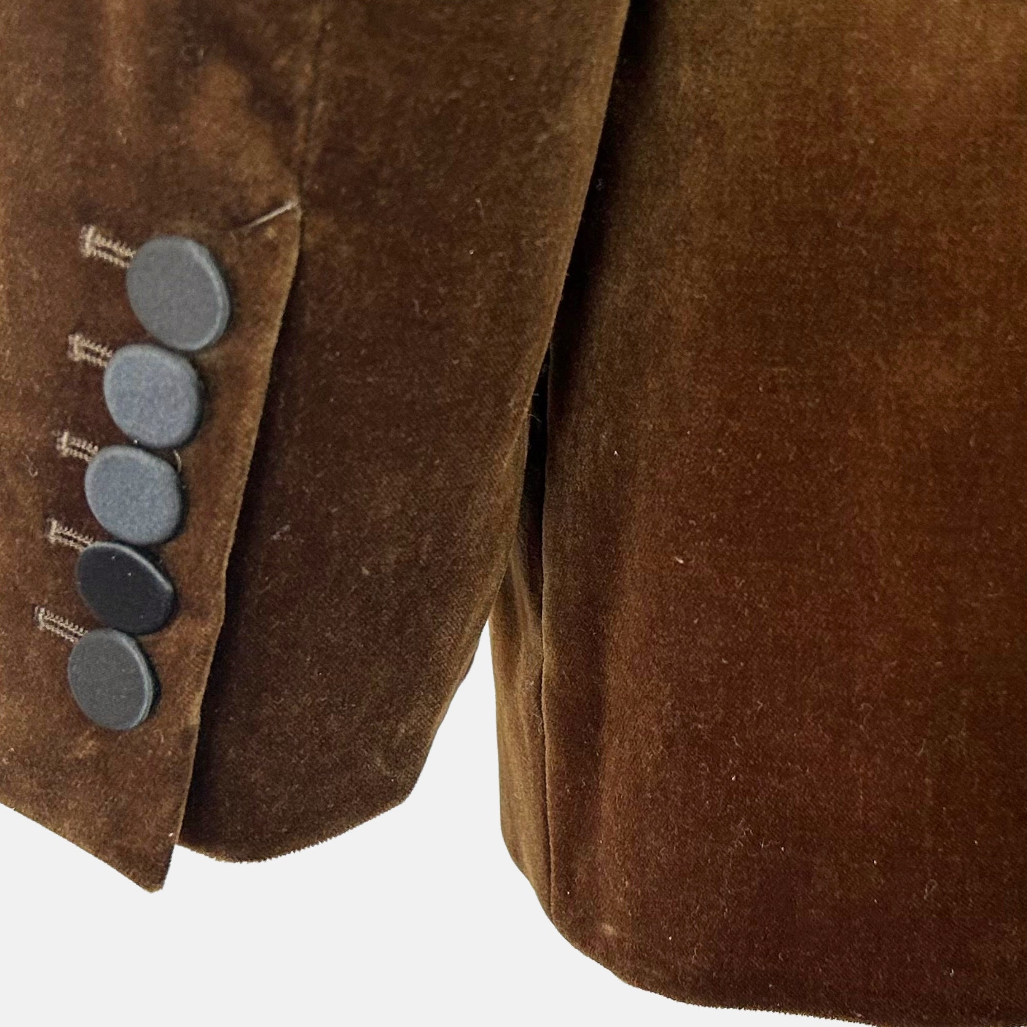 Mocha Velvet Blazer made of Cotton (EU 48)