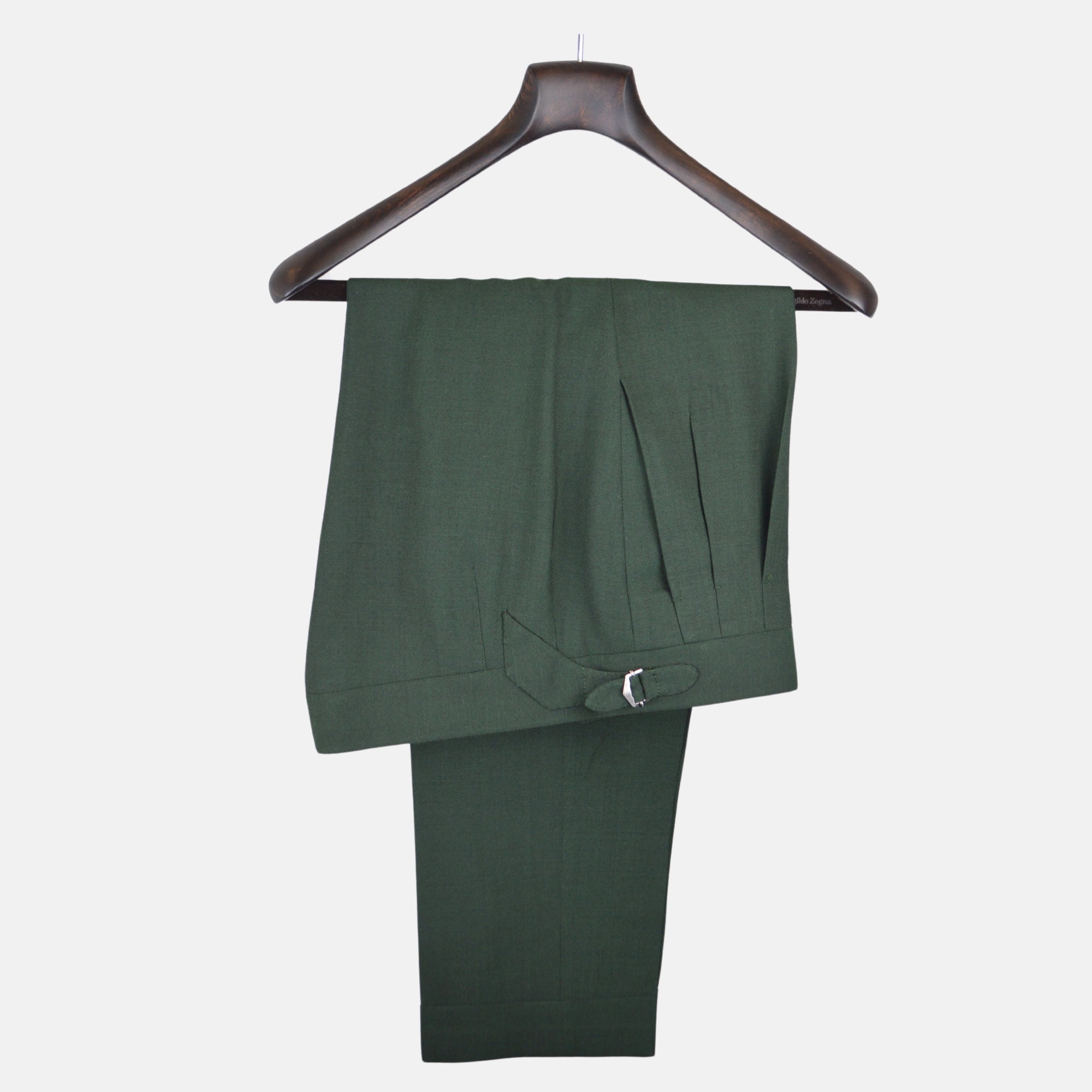 Green Double Breasted Suit made of Wool/Mohair (EU 46)