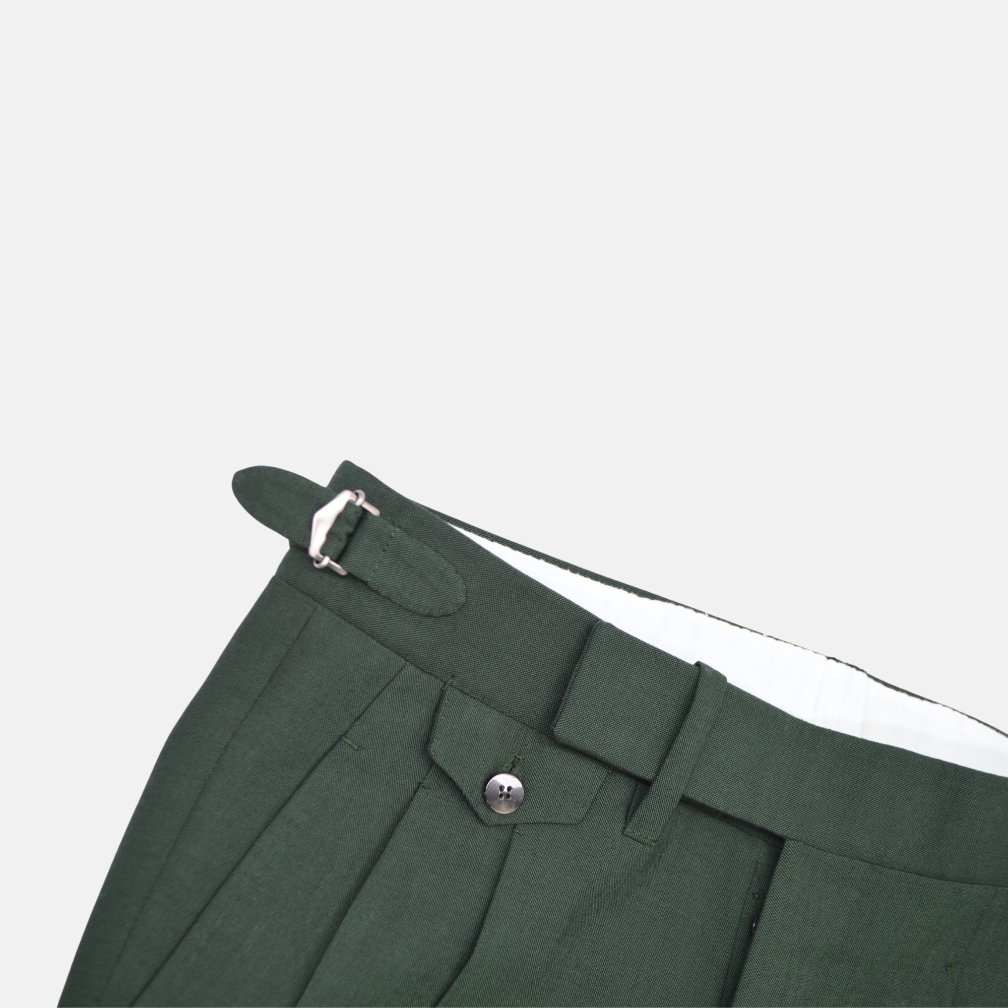 Green Double Breasted Suit made of Wool/Mohair (EU 46)