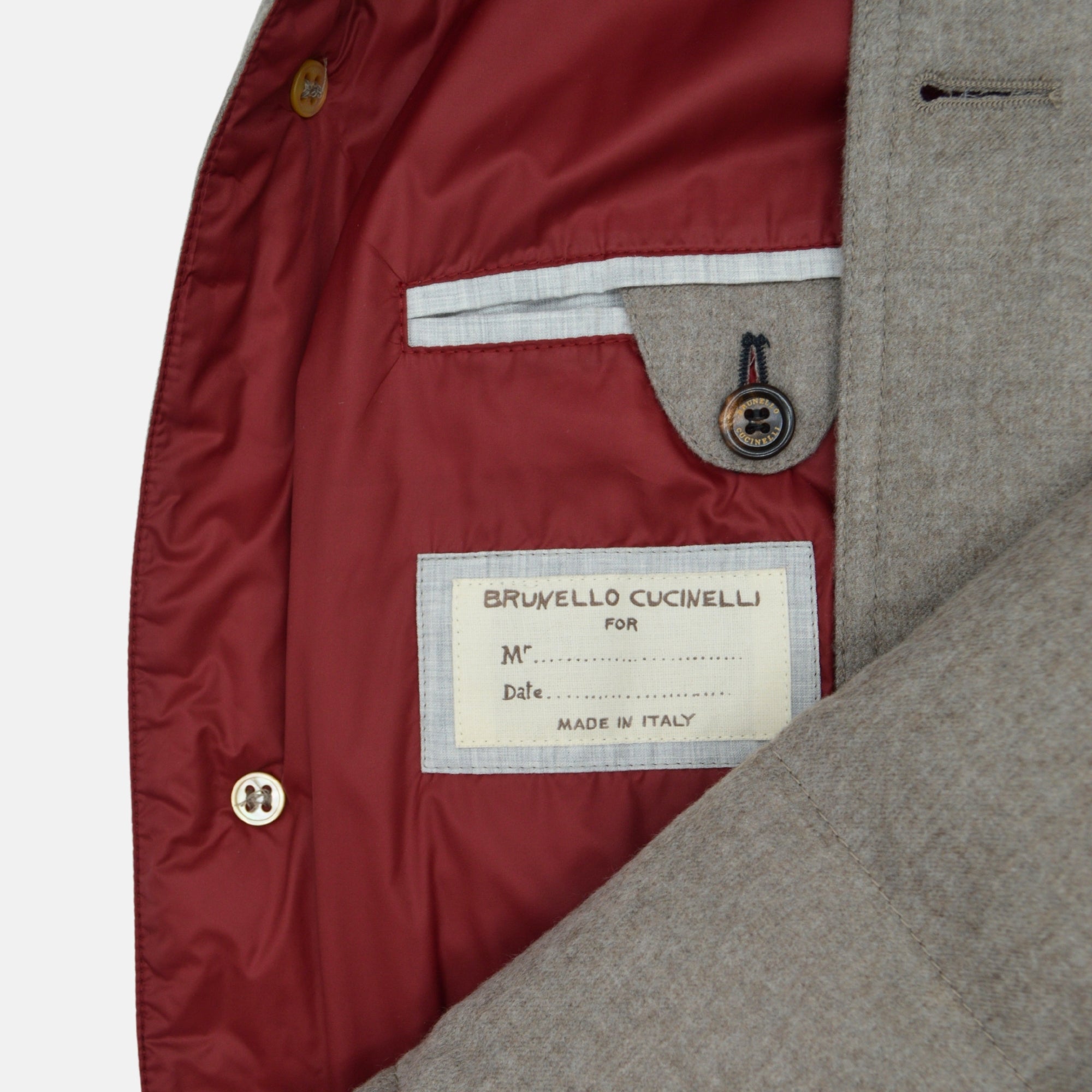 Taupe/Grey Jacket made of Cashmere (M)