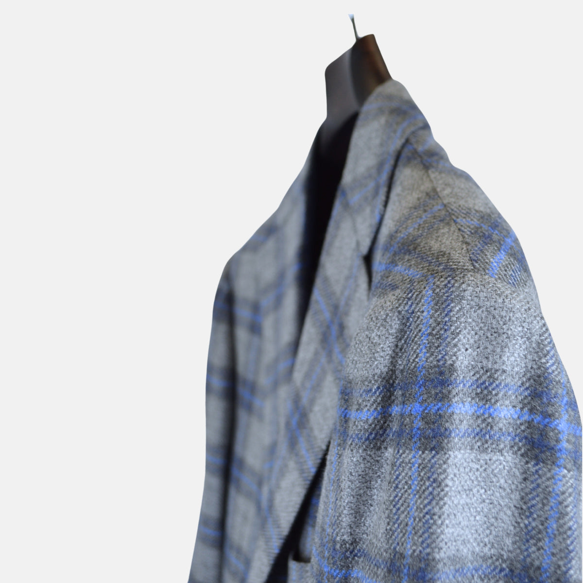 Blue/Brown Checked Blazer made of Cashmere (EU 52)
