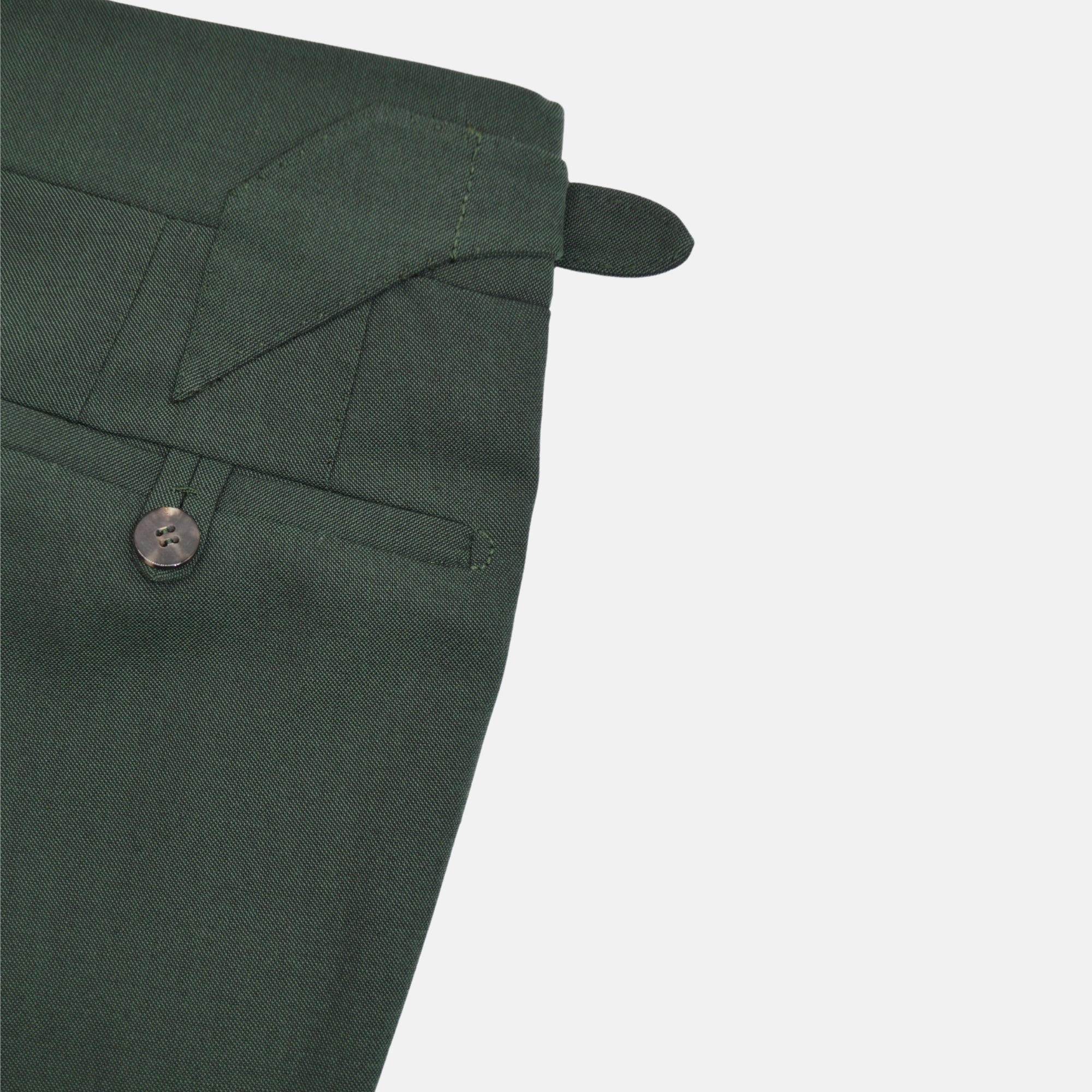 Green Double Breasted Suit made of Wool/Mohair (EU 46)