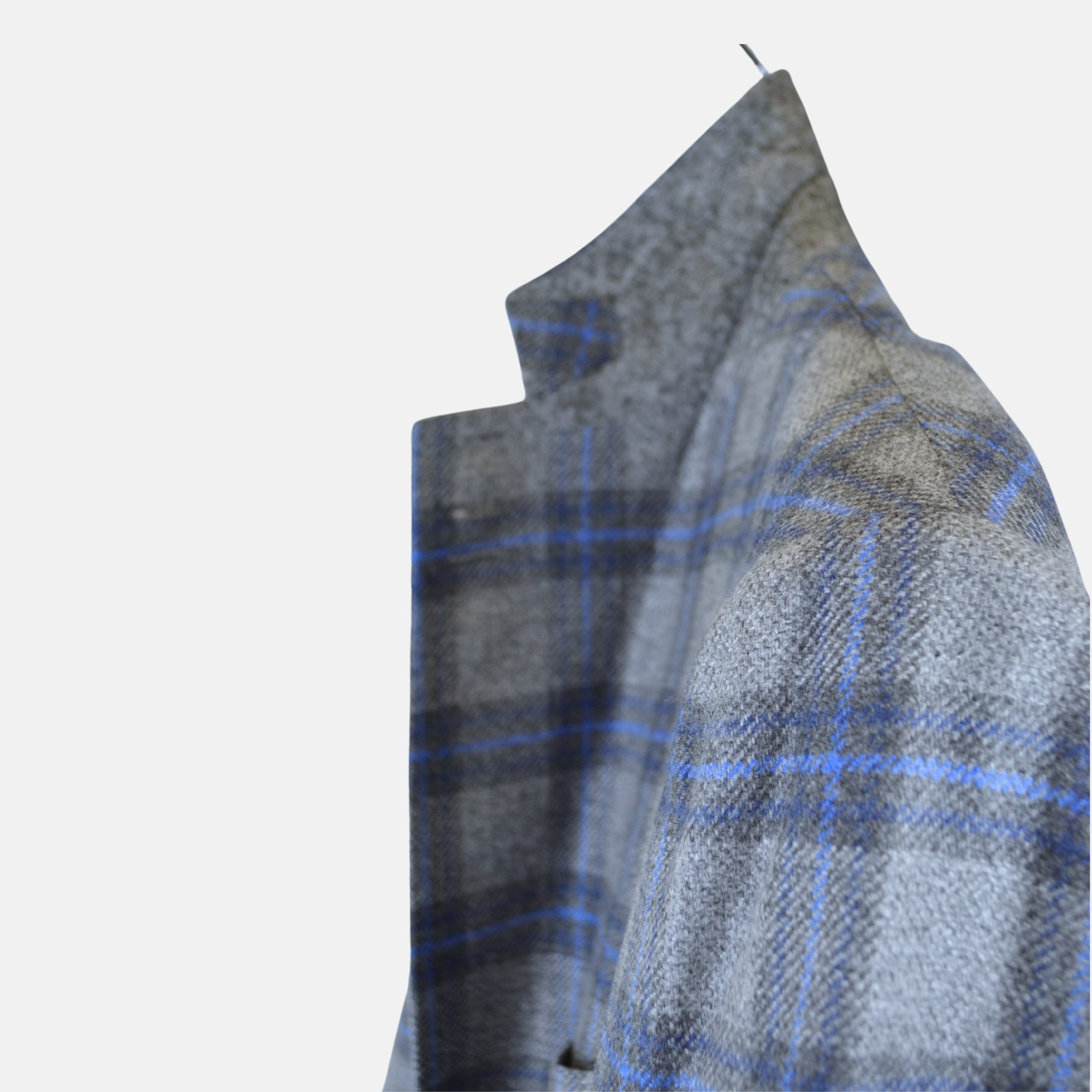 Blue/Brown Checked Blazer made of Cashmere (EU 52)
