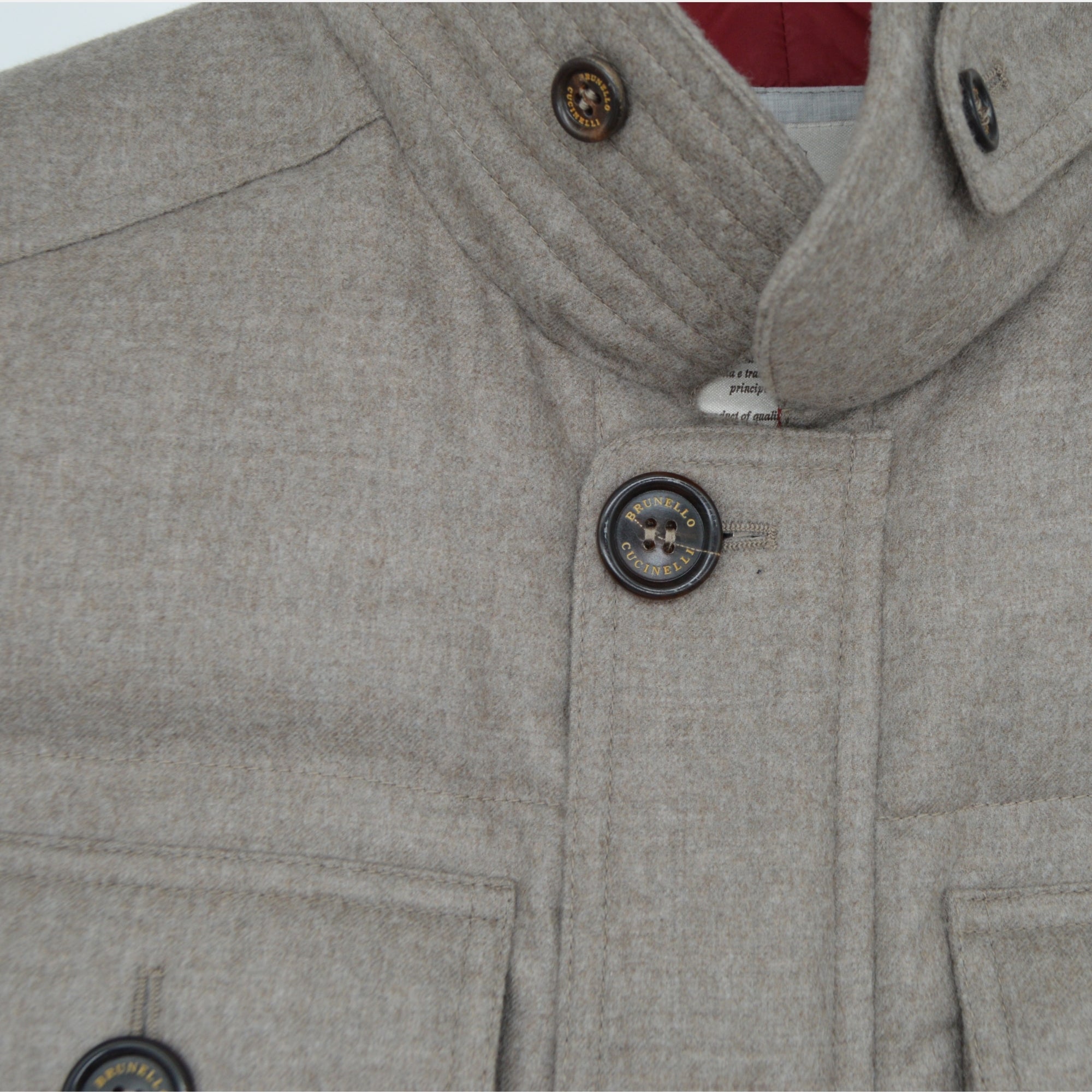 Taupe/Grey Jacket made of Cashmere (M)