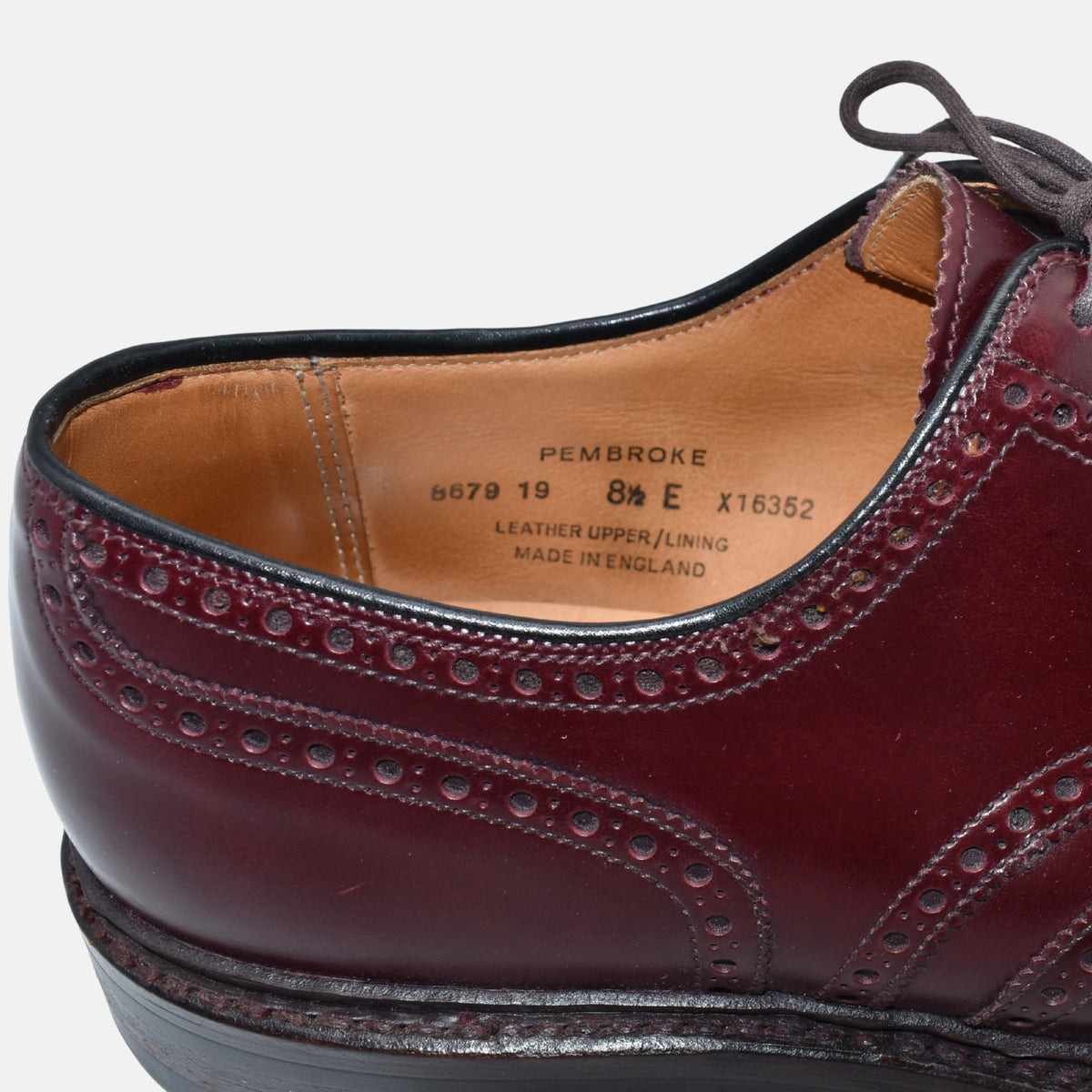 Bordeaux Budapester Shoes made of Leather (EU 42,5)