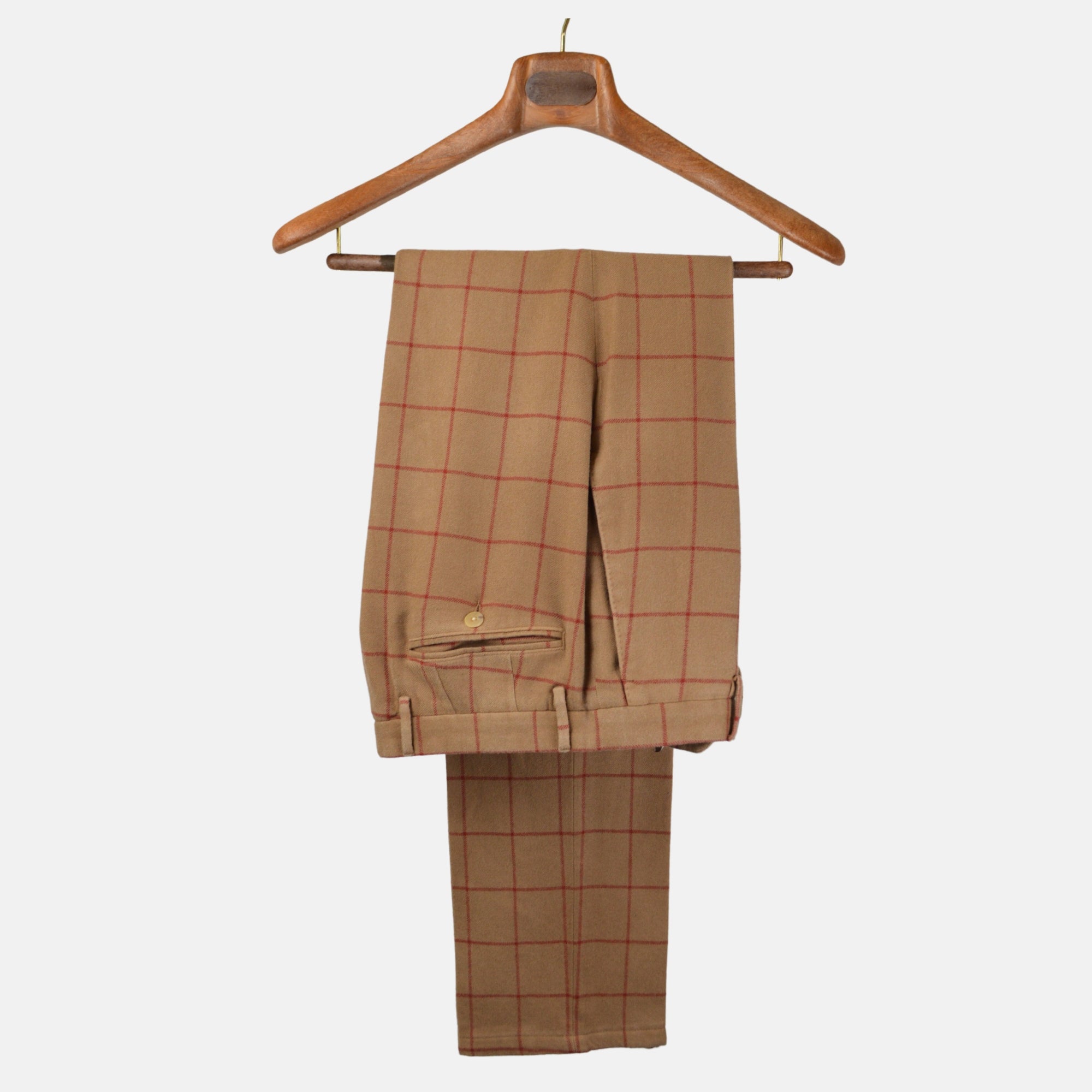 Brown/Red Checked Suit made of Wool/Cashmere (EU 48)