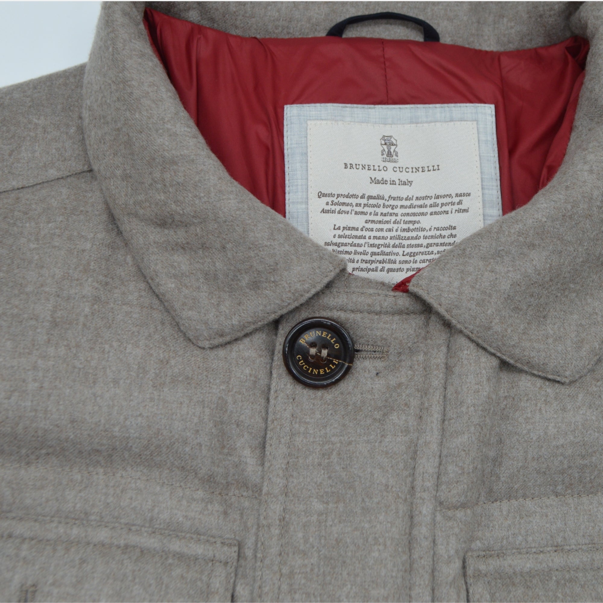 Taupe/Grey Jacket made of Cashmere (M)
