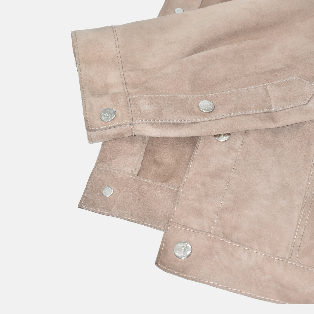Beige Suede Leather Jacket (M)