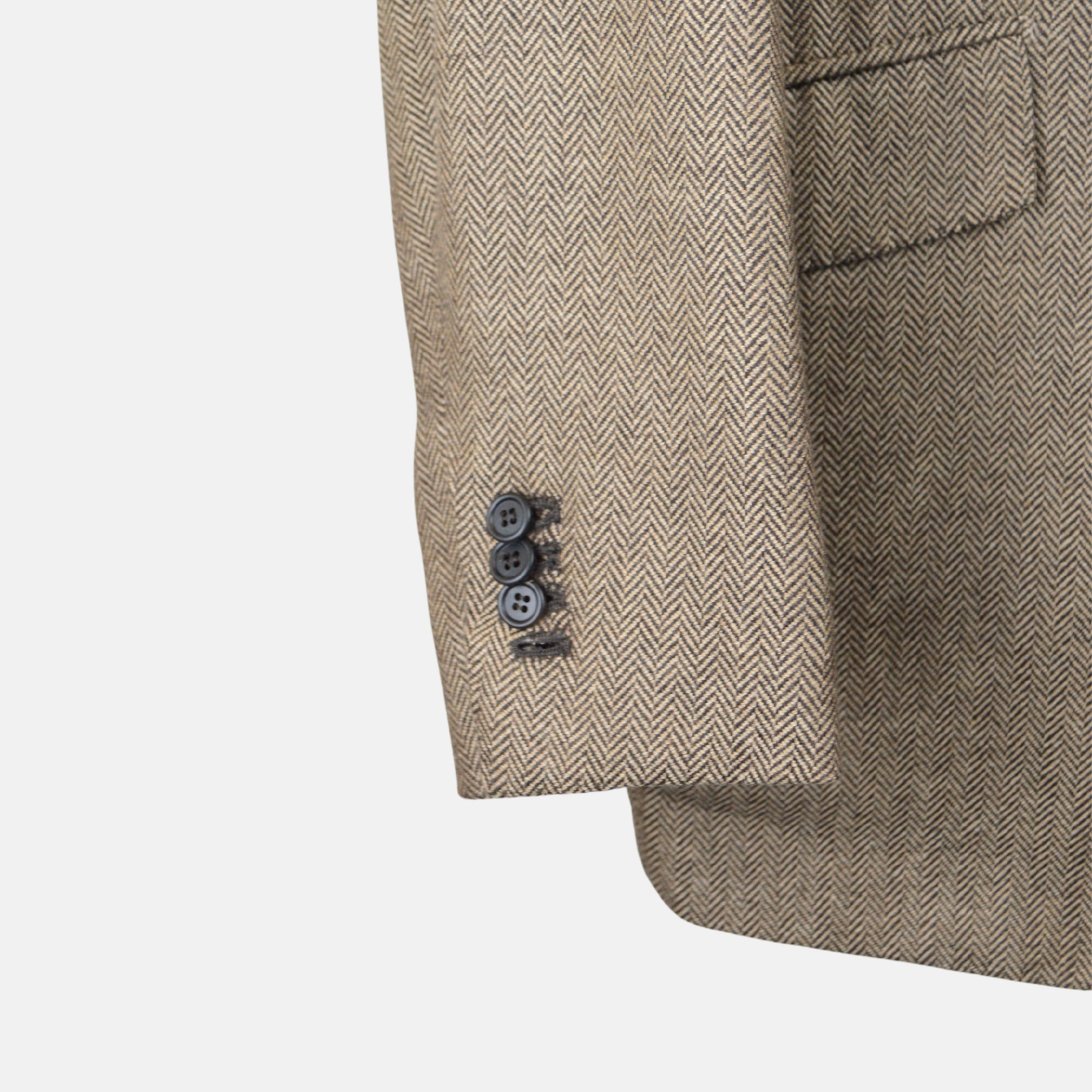 Brown Herringbone Blazer made of Cashmere (EU 50)