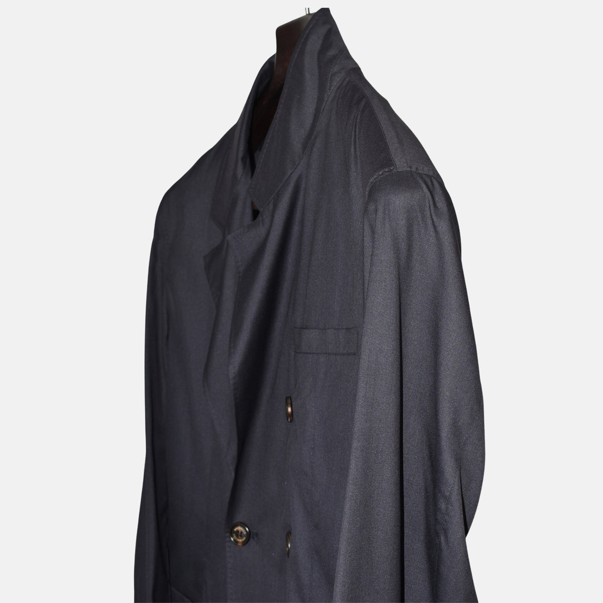 Dark Navy Peacoat made of Wool/Silk (M)