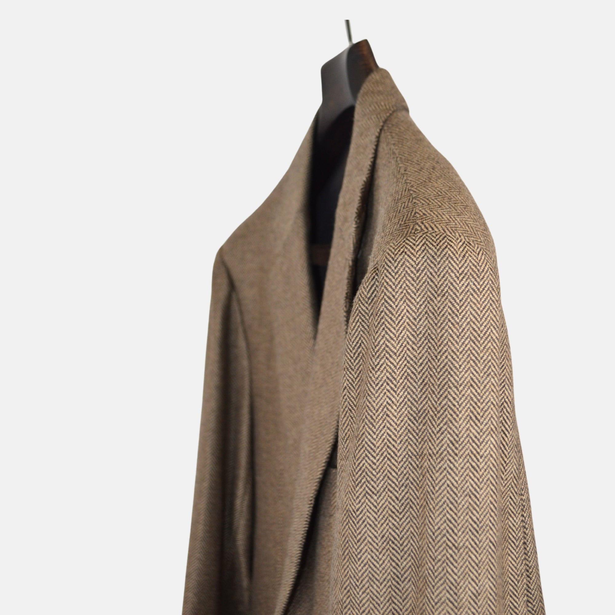 Brown Herringbone Blazer made of Cashmere (EU 50)