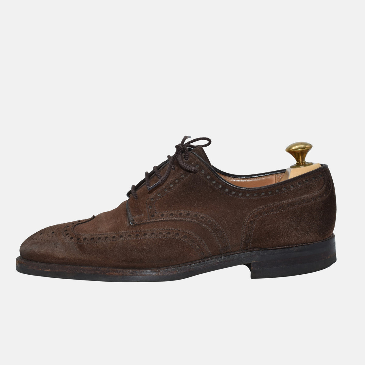 Dark Brown Budapester Shoes made of Suede (EU 42)